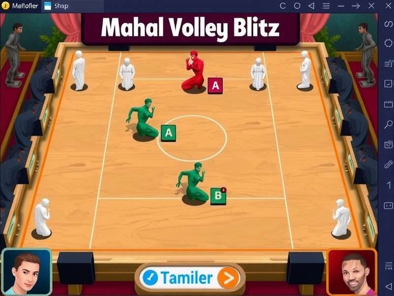 Pro Tips for Mahal Volley Blitz Mahal Volley Blitz strategy guide showing player positions